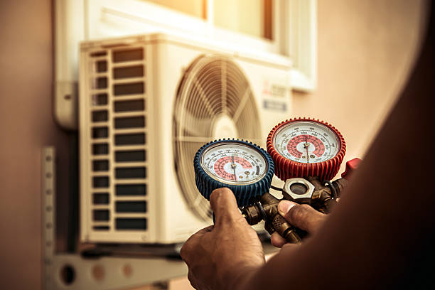 Professional Air Conditioning Service technician working in Richwood, OH